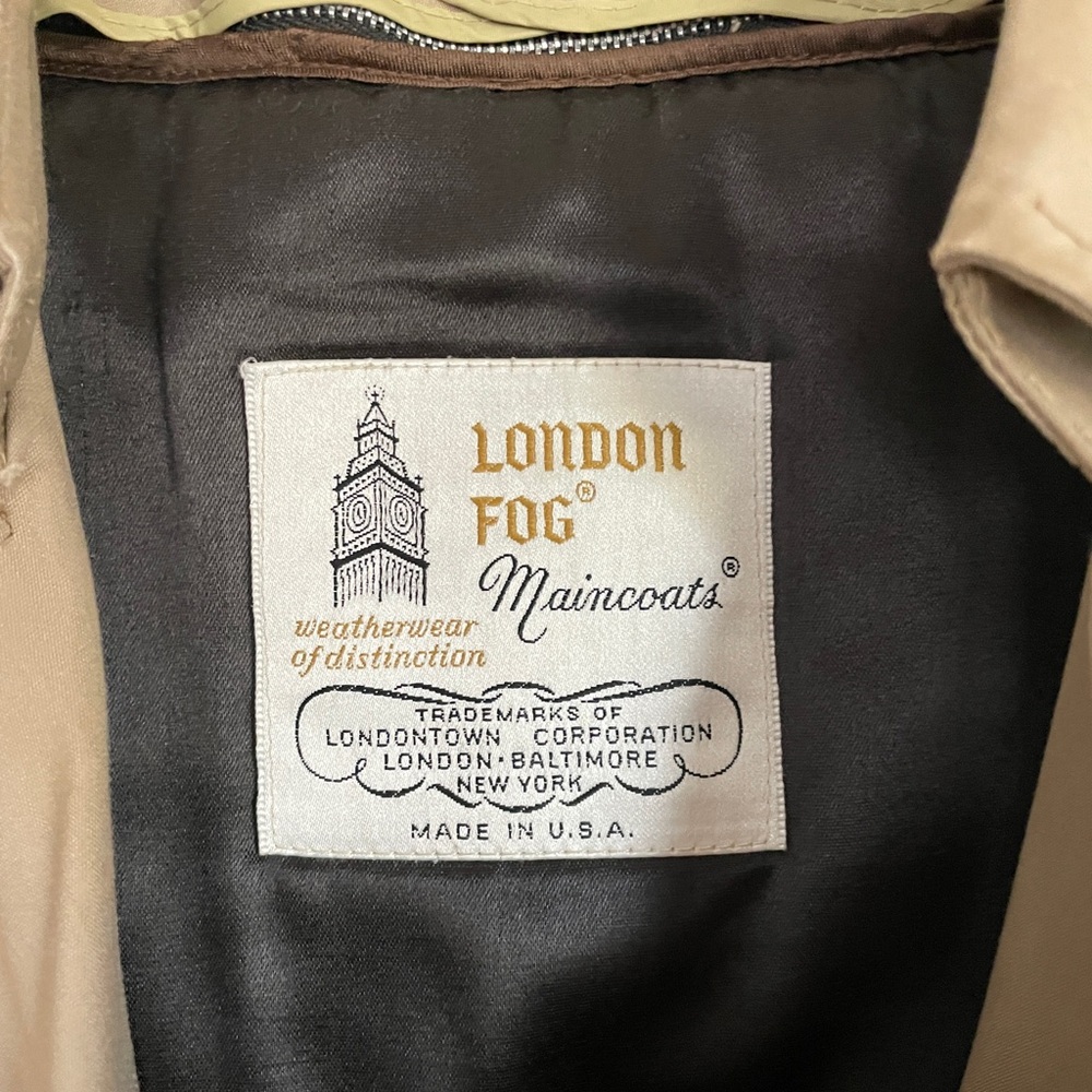 London Fog Maincoat Lined Men’s 44 Regular Tan. Very Good Condition. Vintage! - Picture 2 of 15